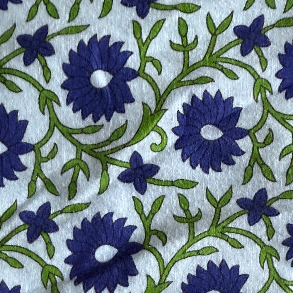 Floral Casual Dress in Blue and Green - Picture 3 of 3
